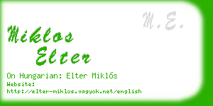 miklos elter business card